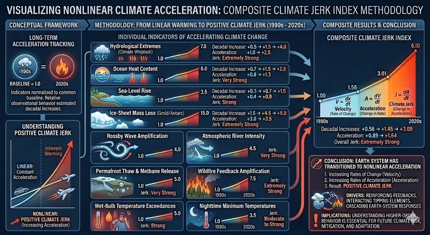 The Evolution of Climate Change: From Linear Warming to Nonlinear Earth-System Acceleration