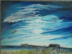 Beach scene paintings