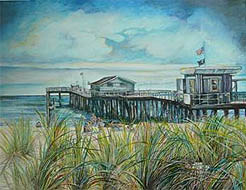 Beach scene paintings